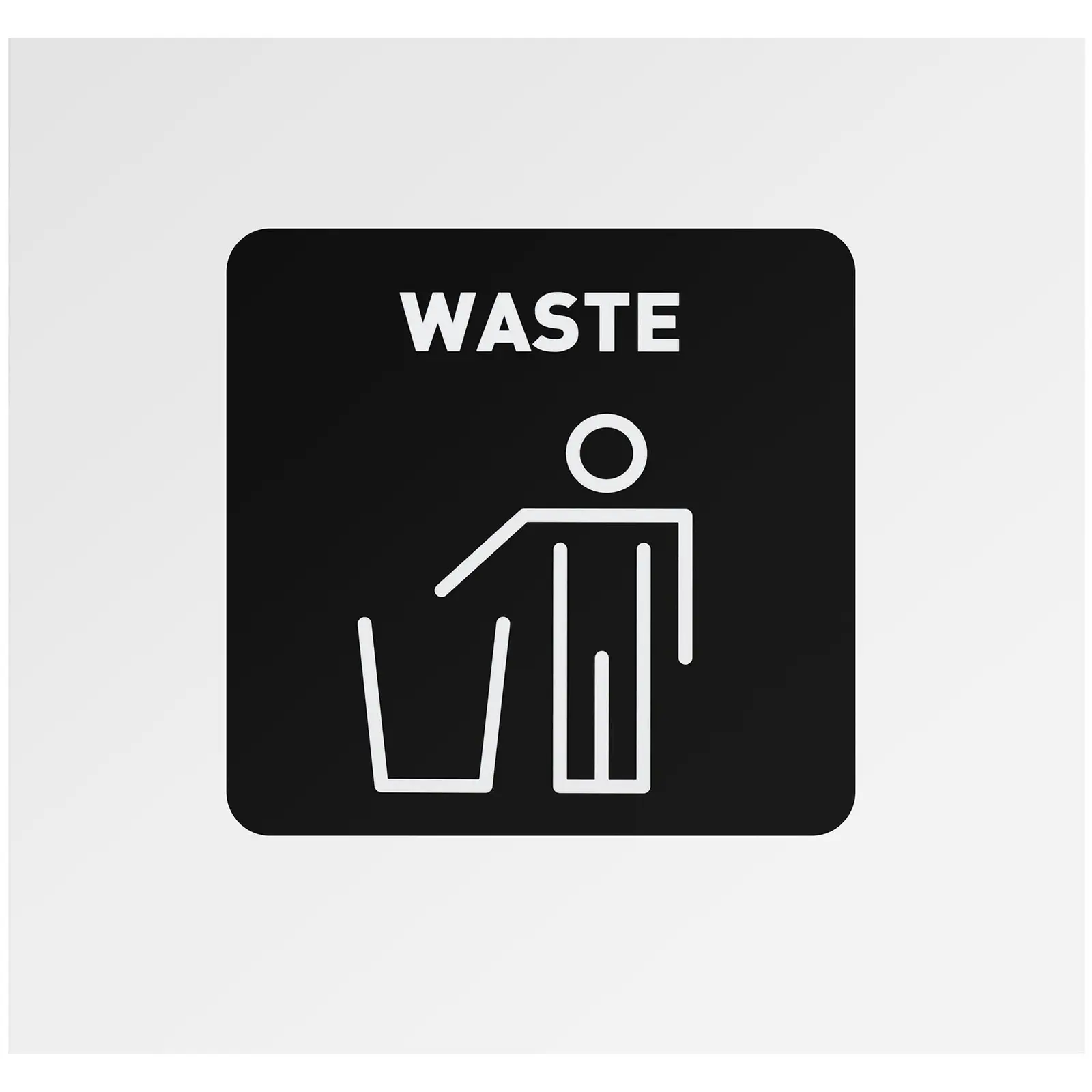 Waste Bin - 60 L - white - non-recyclable waste label