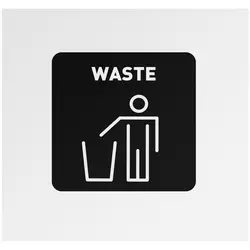 Waste Bin - 60 L - white - non-recyclable waste label