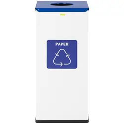 Waste Bin - 60 L - white - paper label