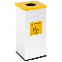 Waste Bin - 60 L - white - recyclable materials label