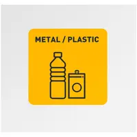 Genbrugsbeholder til metal og plast - 60 l - White
