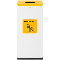 Waste Bin - 60 L - white - recyclable materials label
