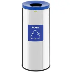 Caixote do lixo - 45 l - Prata - rótulo de resíduos de papel