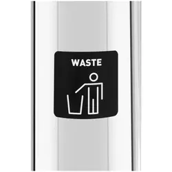 Caixote do lixo - 45 l - Prata - rótulo de resíduos não recicláveis