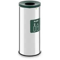 Coș de gunoi - 45 L - cromat - etichetă pentru deșeuri din sticlă