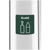 Glas-skraldespand - 45 l - sølvfarvet