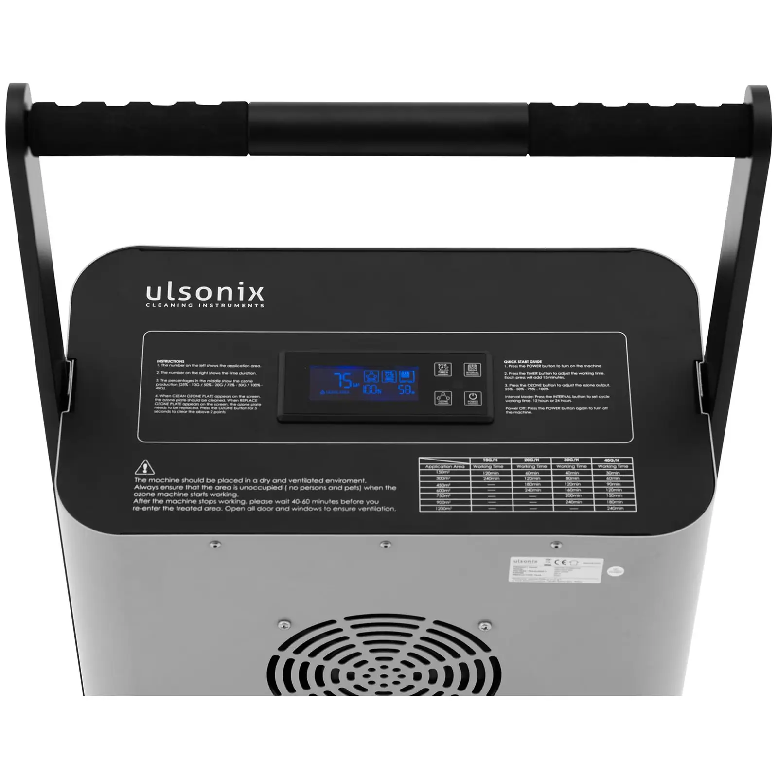 Générateur d'ozone - 10 000 - 40 000 mg/h - 350 W (Minuterie: Oui)