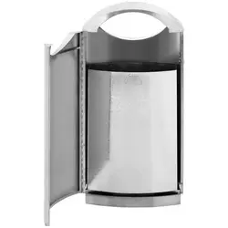 Roska-astia - kannella ja ovella - ruostumaton teräs / galvanoitu teräs - hopeanvärinen