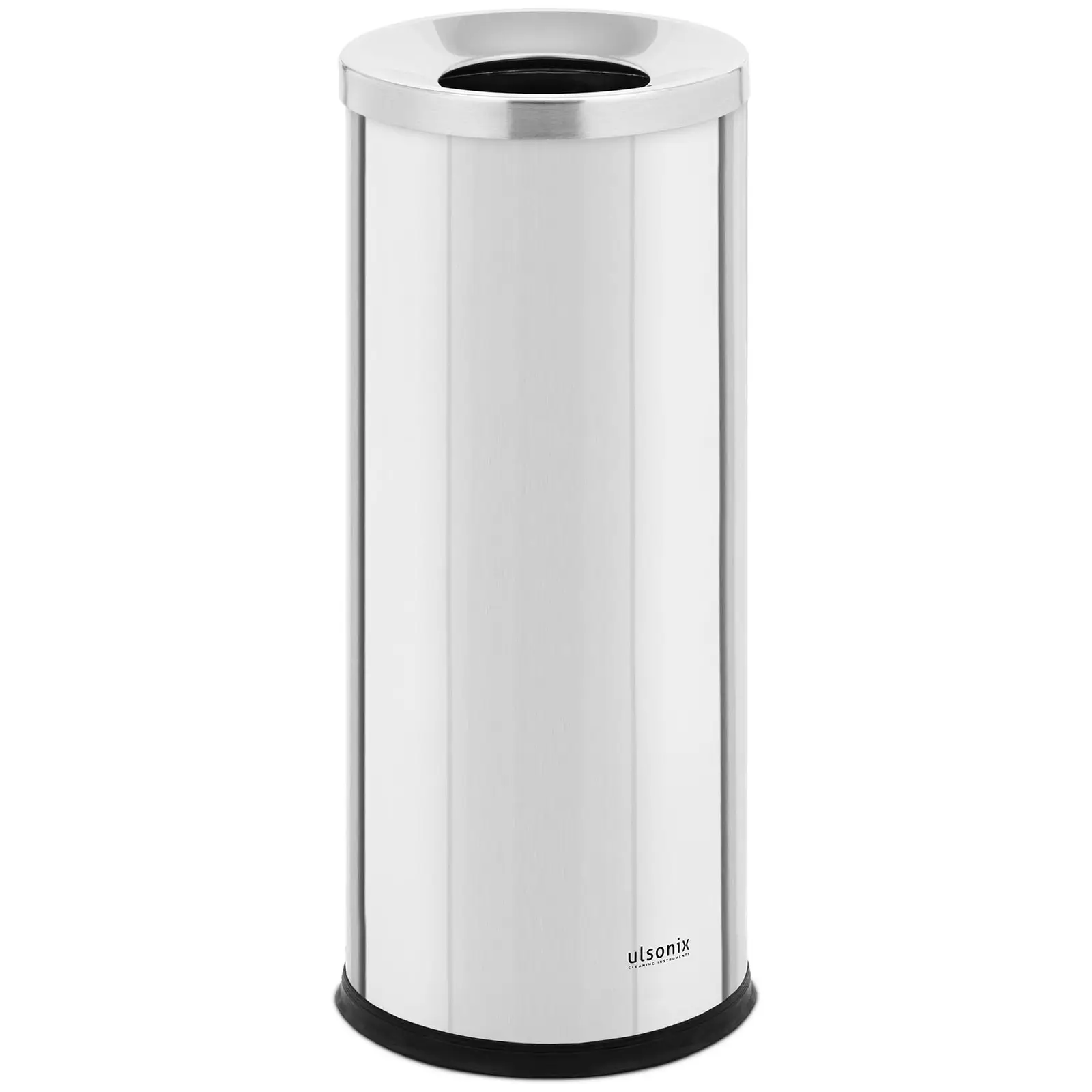 Poubelle inox - ronde - acier inoxydable/acier galvanisé - argent