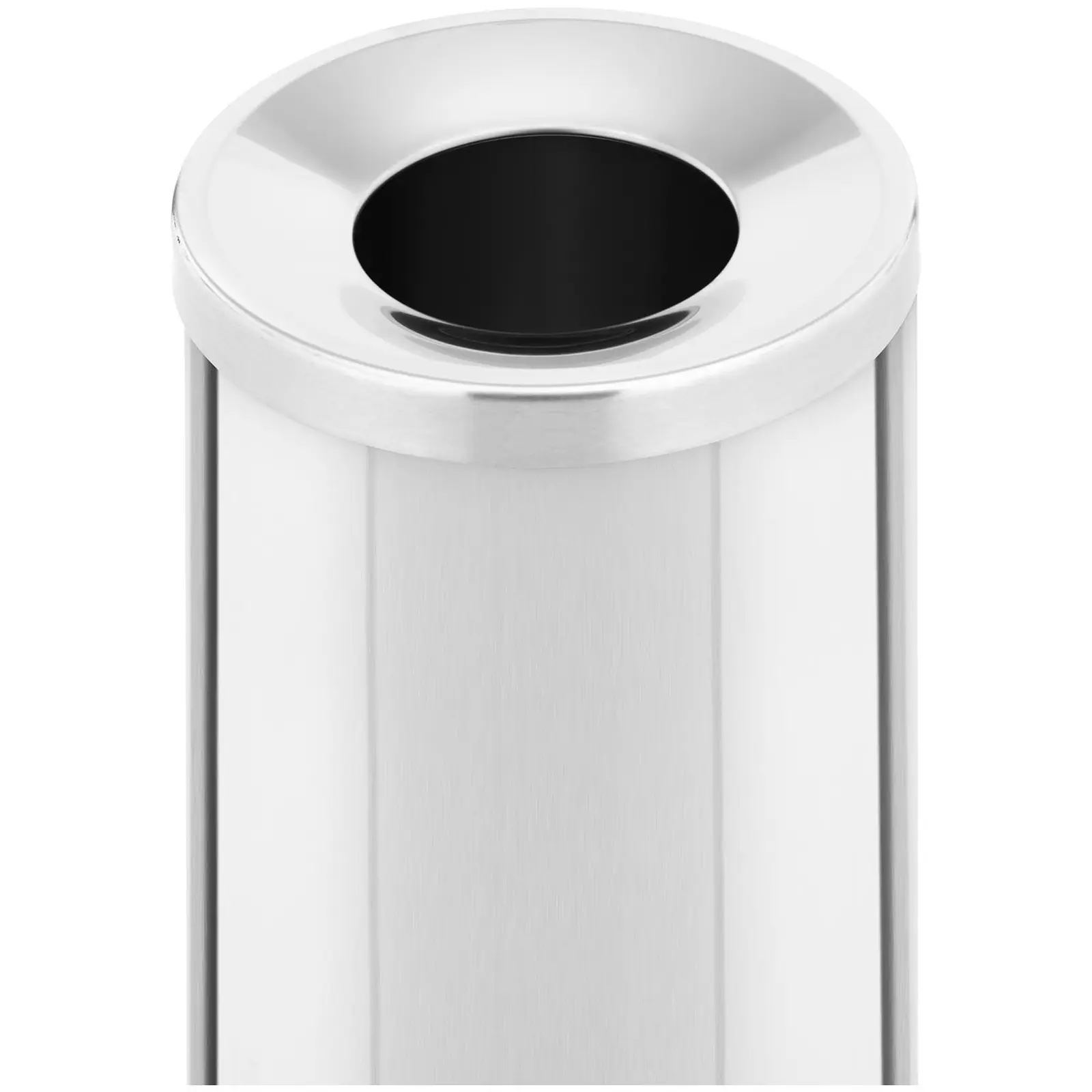 Poubelle inox - ronde - acier inoxydable/acier galvanisé - argent (Volume: 12 l)