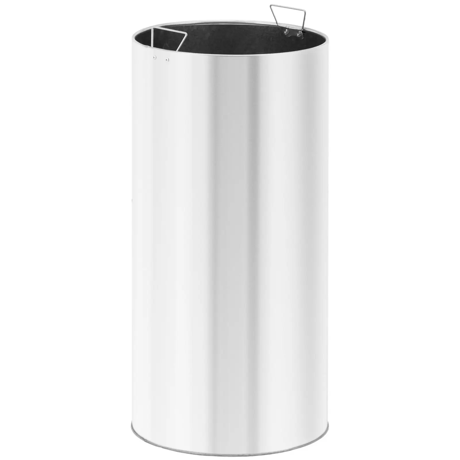 Rubbish Bin - Round - Stainless Steel / Galvanised Steel - Grey