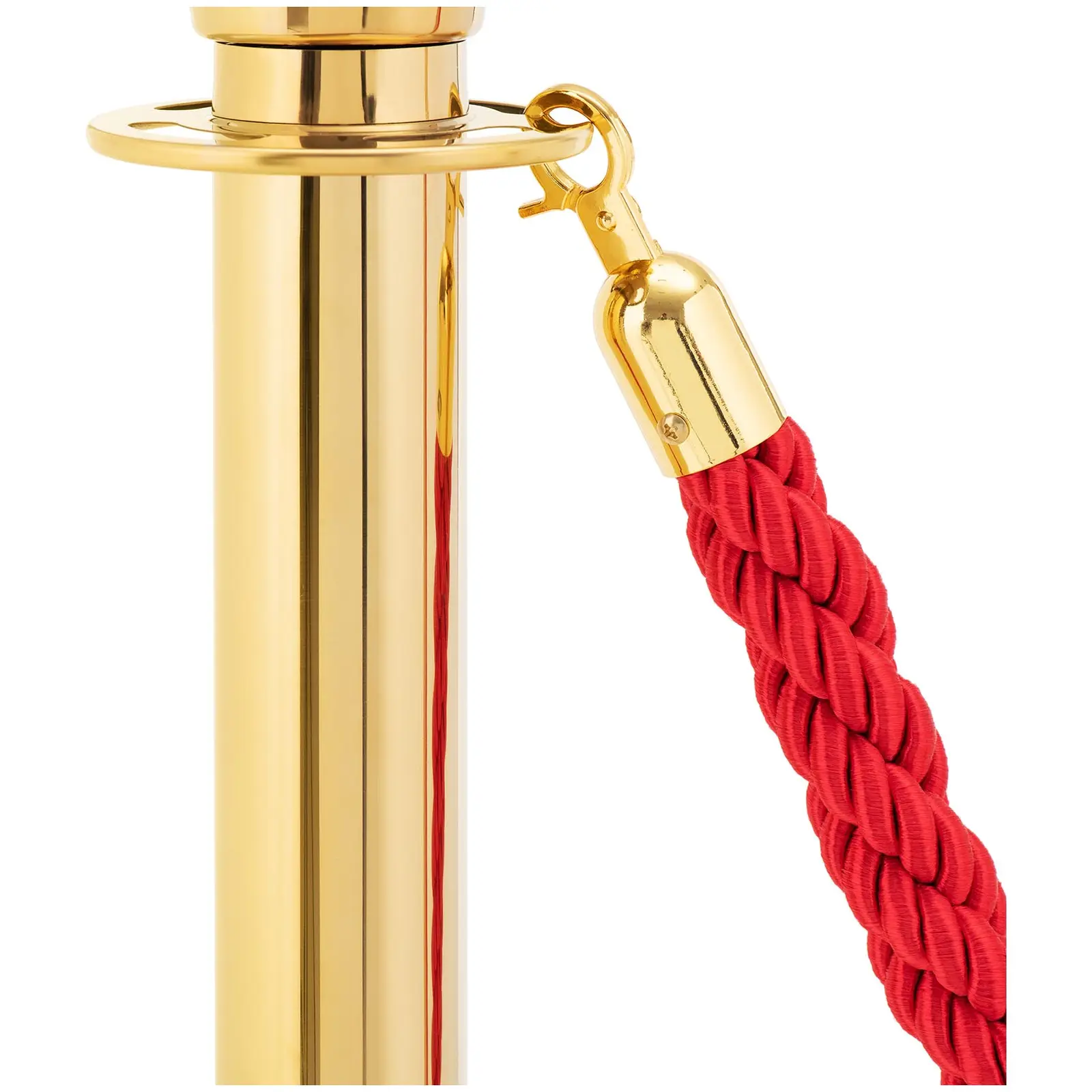 2 postes separadores com corda - 150 cm - cor dourada