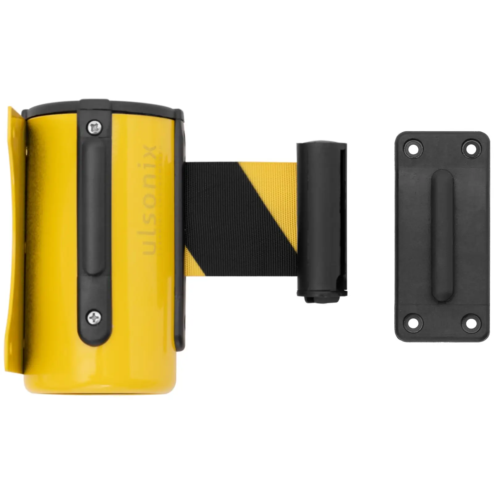 Wall Mounted Retractable Belt - yellow/black - 2 m
