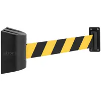 Plastová nástěnná kazeta s pásem - žlutá/černá - 2 m