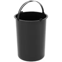Pedal Bin - with imitation wooden lid - 12 l - black - coated steel