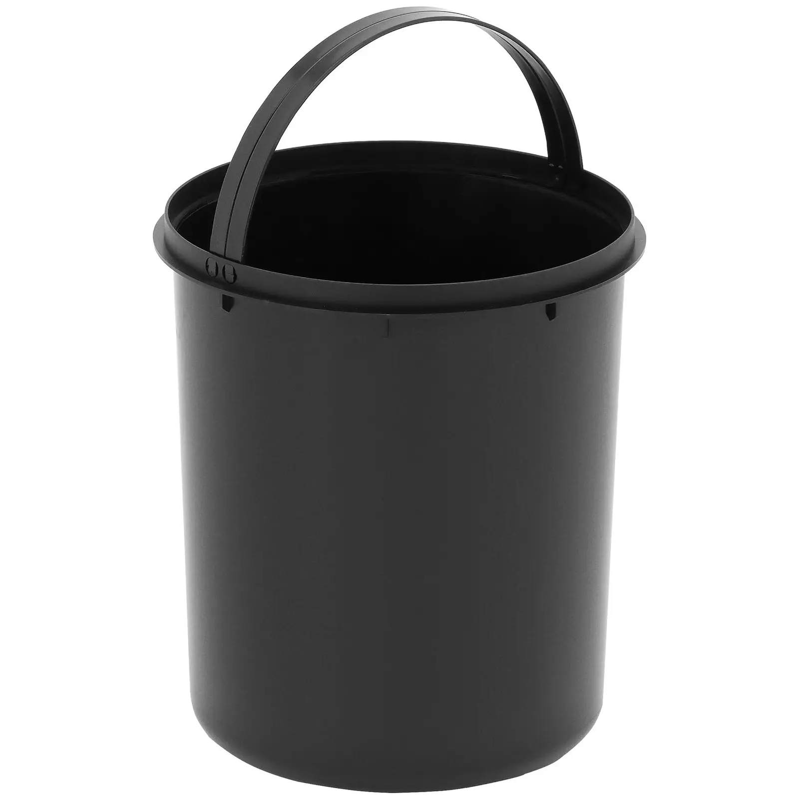Pedal Bin - with imitation wooden lid - 3 l - black - coated steel
