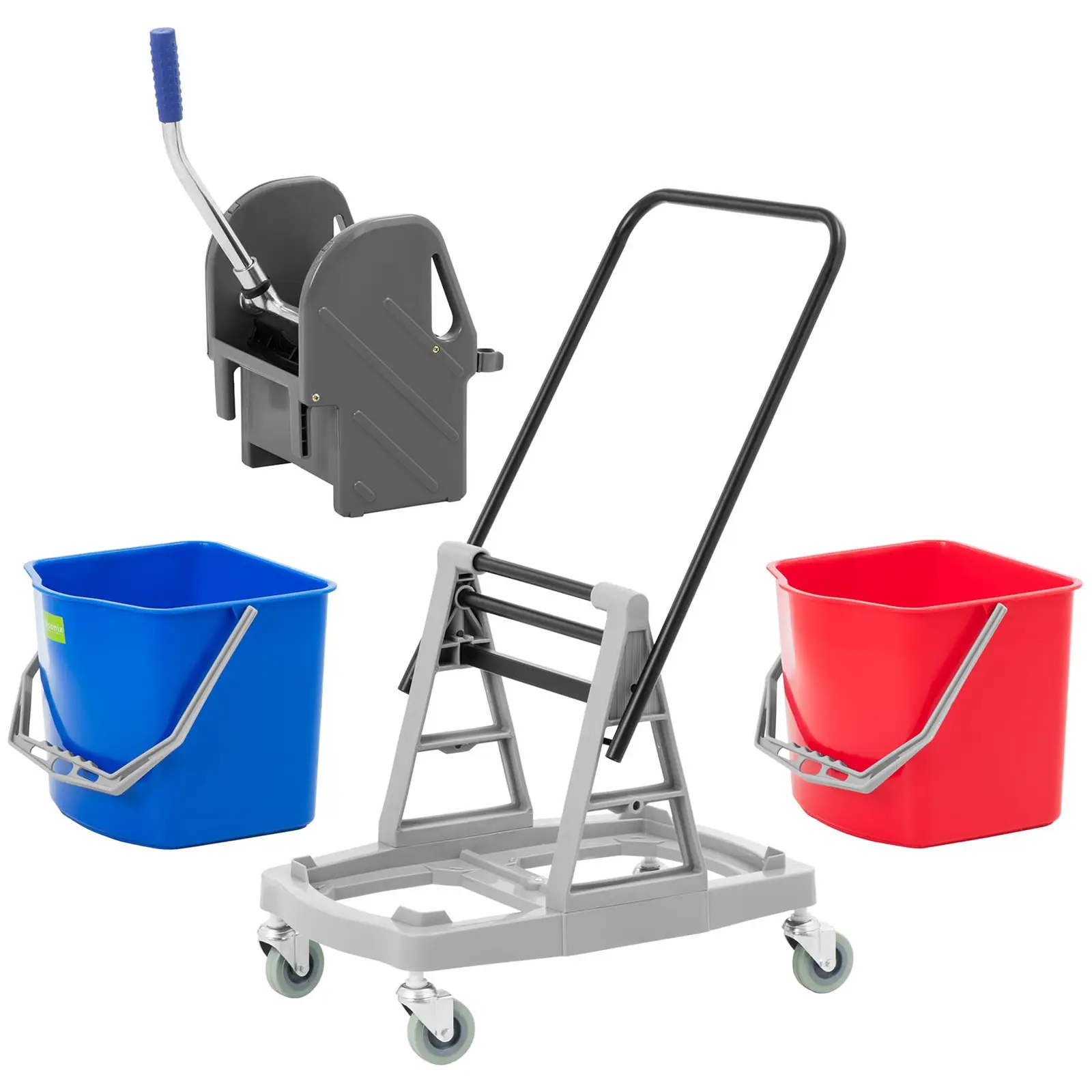 Cleaning Trolley - with press - 2 buckets - 2 x 17 L