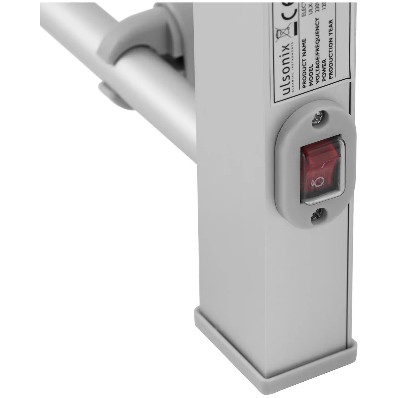 Radiador eléctrico para casa de banho - 7 barras de aquecimento - cinzento