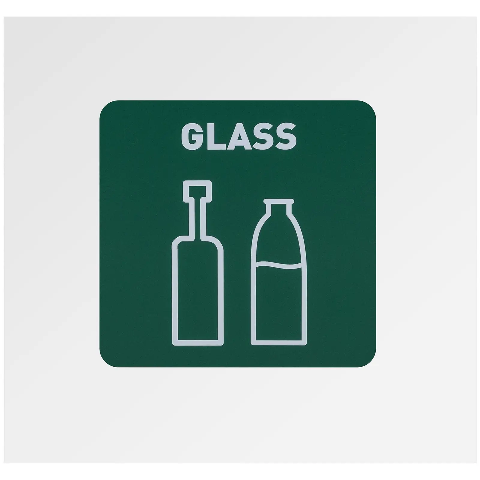 Recycling Bin - 60 L - white - glass label