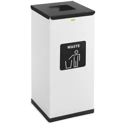 Caixote do lixo para reciclagem - 60 l - branco - resíduos mistos