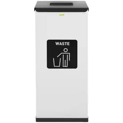 Recycling Bin - 60 L - white - residual waste label