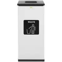 Recycling Bin - 60 L - white - residual waste label