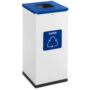 Caixote do lixo para reciclagem - 60 l - branco - papel