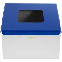 Abfalleimer - 60 L - weiß - Papier-Label