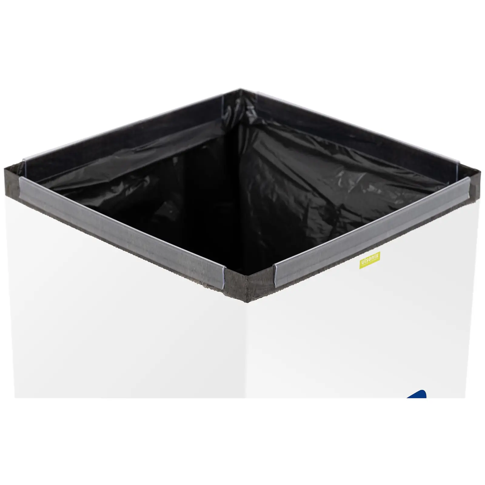 Cubo de basura - 60 L - blanco - etiqueta para papel