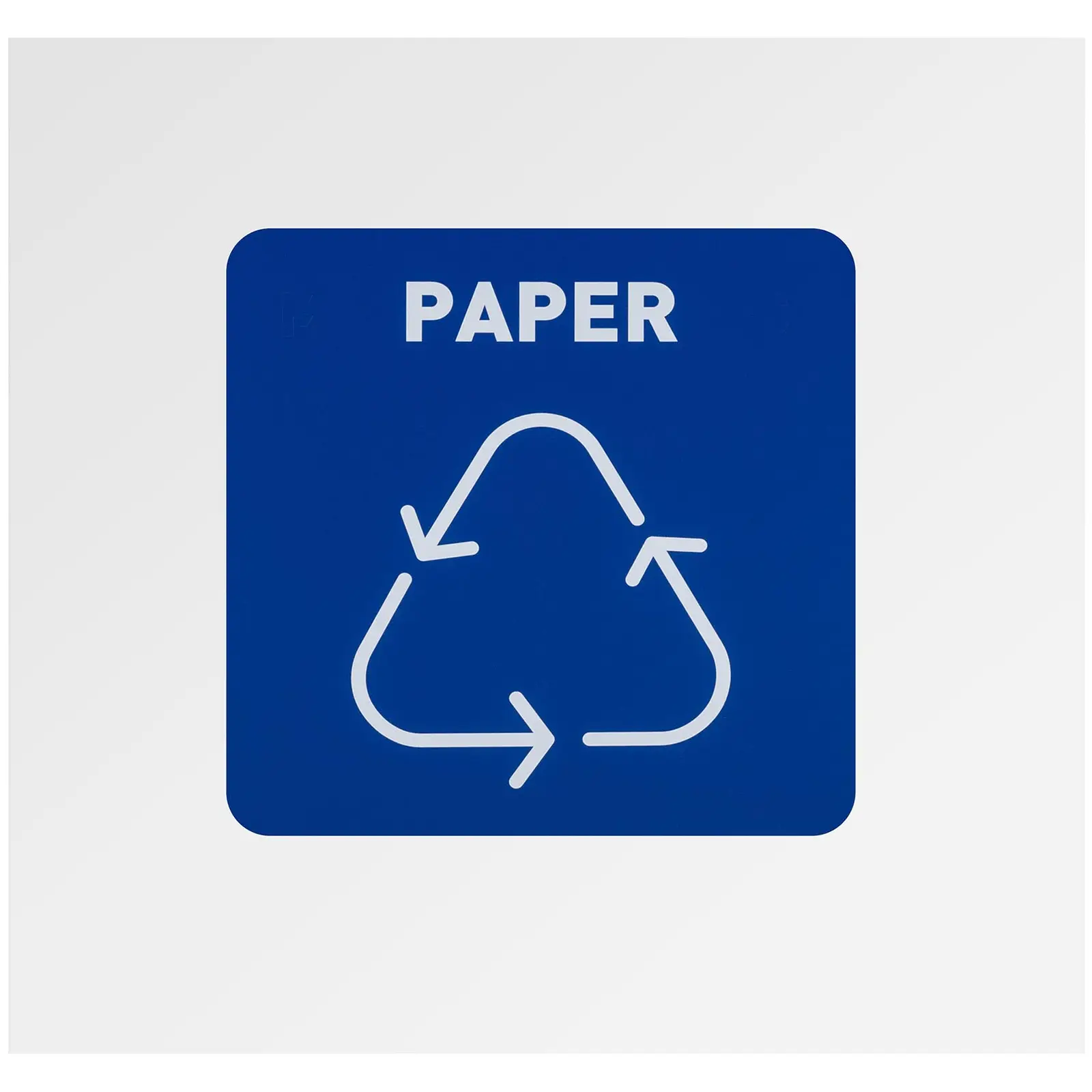 Abfalleimer - 60 L - weiß - Papier-Label