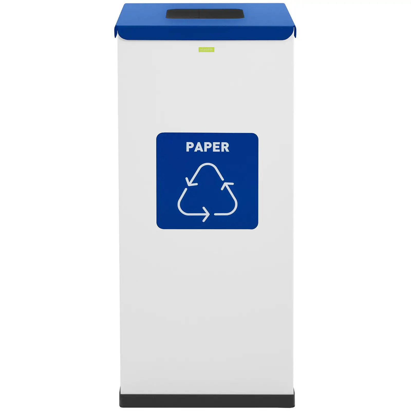 Odpadkový koš - 60 l - bílý - logo papíru