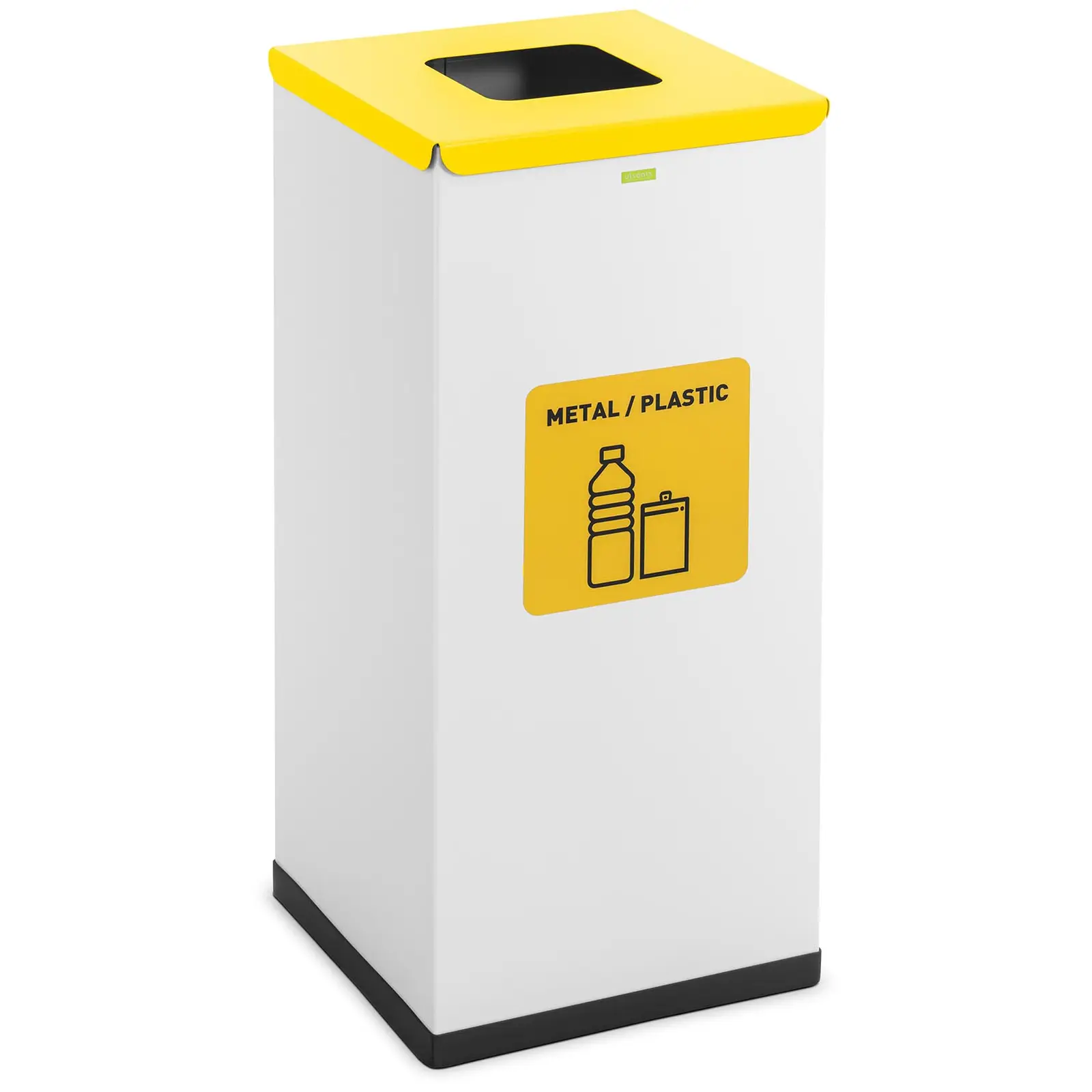 Afvalbak - 60 L - wit - label recyclebaar materiaal