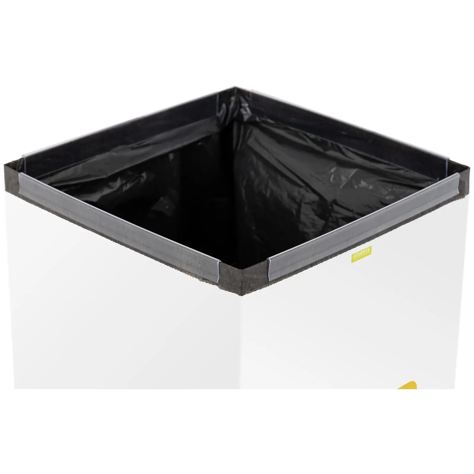 Cubo de basura - 60 L - blanco - etiqueta para residuos reciclables