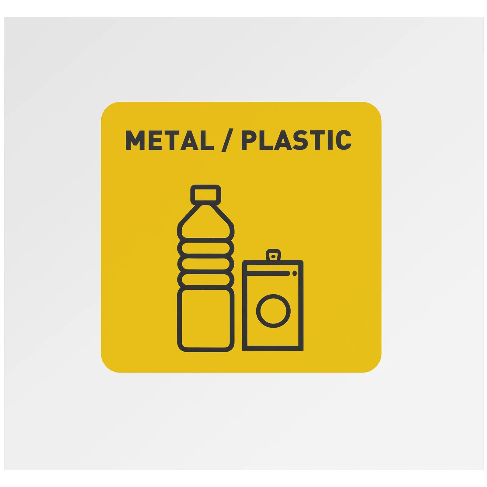 Odpadkový koš - 60 l - bílý - piktogram papíru (Materiál: Ocel)