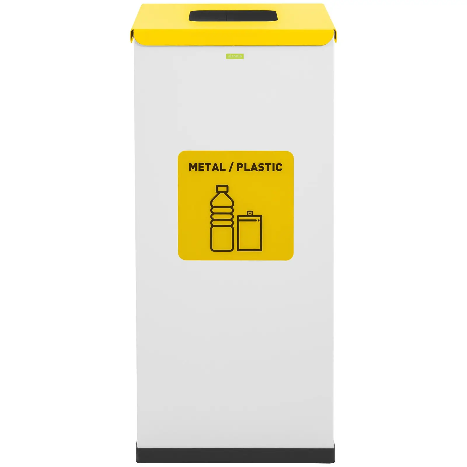 Cubo de basura - 60 L - blanco - etiqueta para residuos reciclables