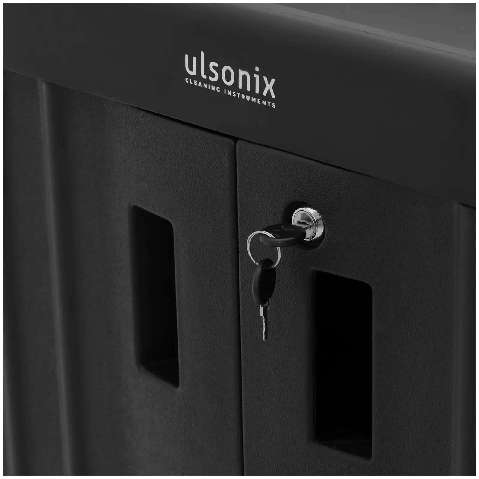 Armadietto Medicinali Con Serratura - 4 Ripiani In Acciaio, Vetro Smerigliato E Croce Trasparente - Foto 4