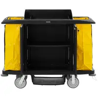 Reinigungswagen - abschließbar - 250 kg - 4 Ablagen - 2 Säcke aus Nylon