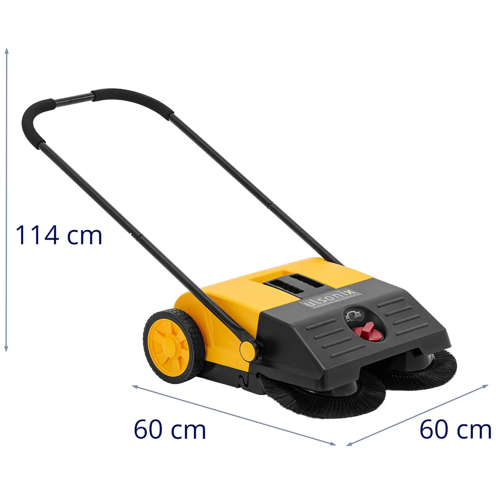 B-varer Manual Sweeper - 2 side brushes - 1800 m²/h