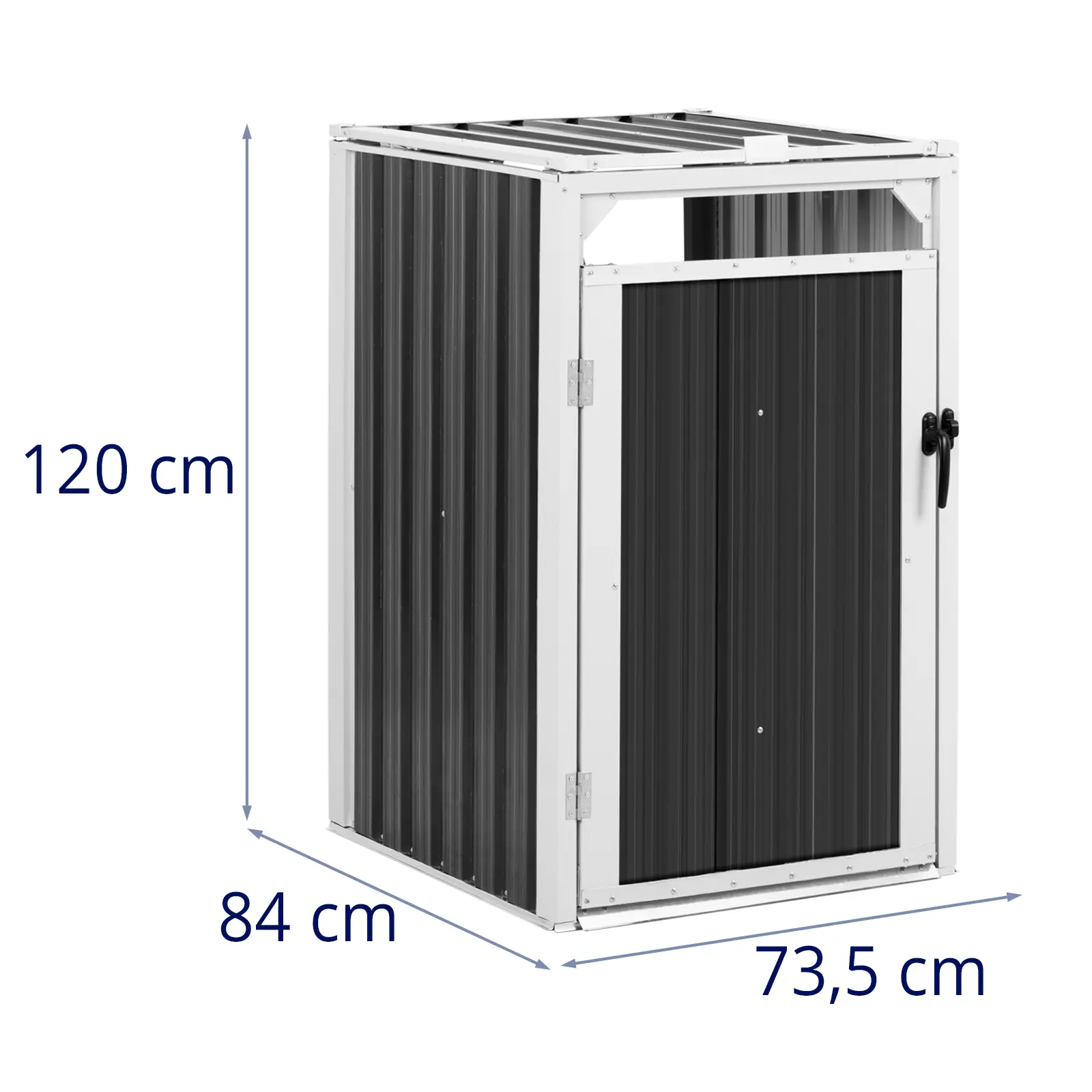 Box na popelnice - 240 l - šedá (Materiál: Pozinkovaná ocel)