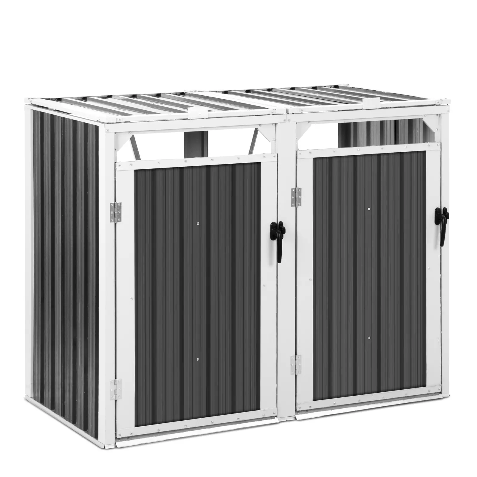 Box na popelnice - 2 x 240 l - šedá