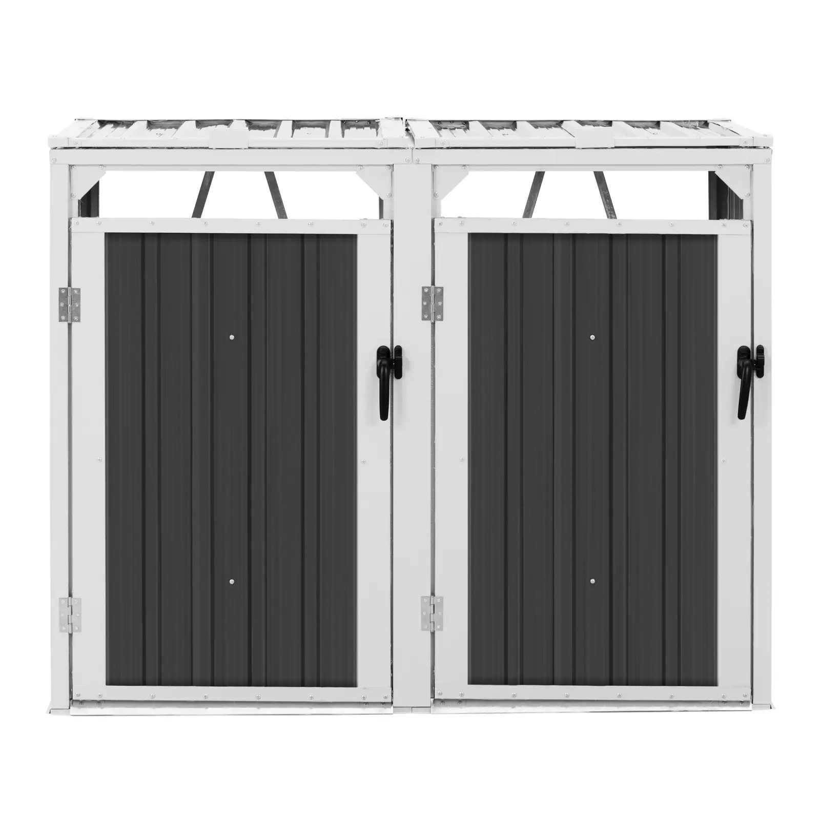 Cache-poubelle - 2 x 240 l - gris (Nombre de compartiments: 2)