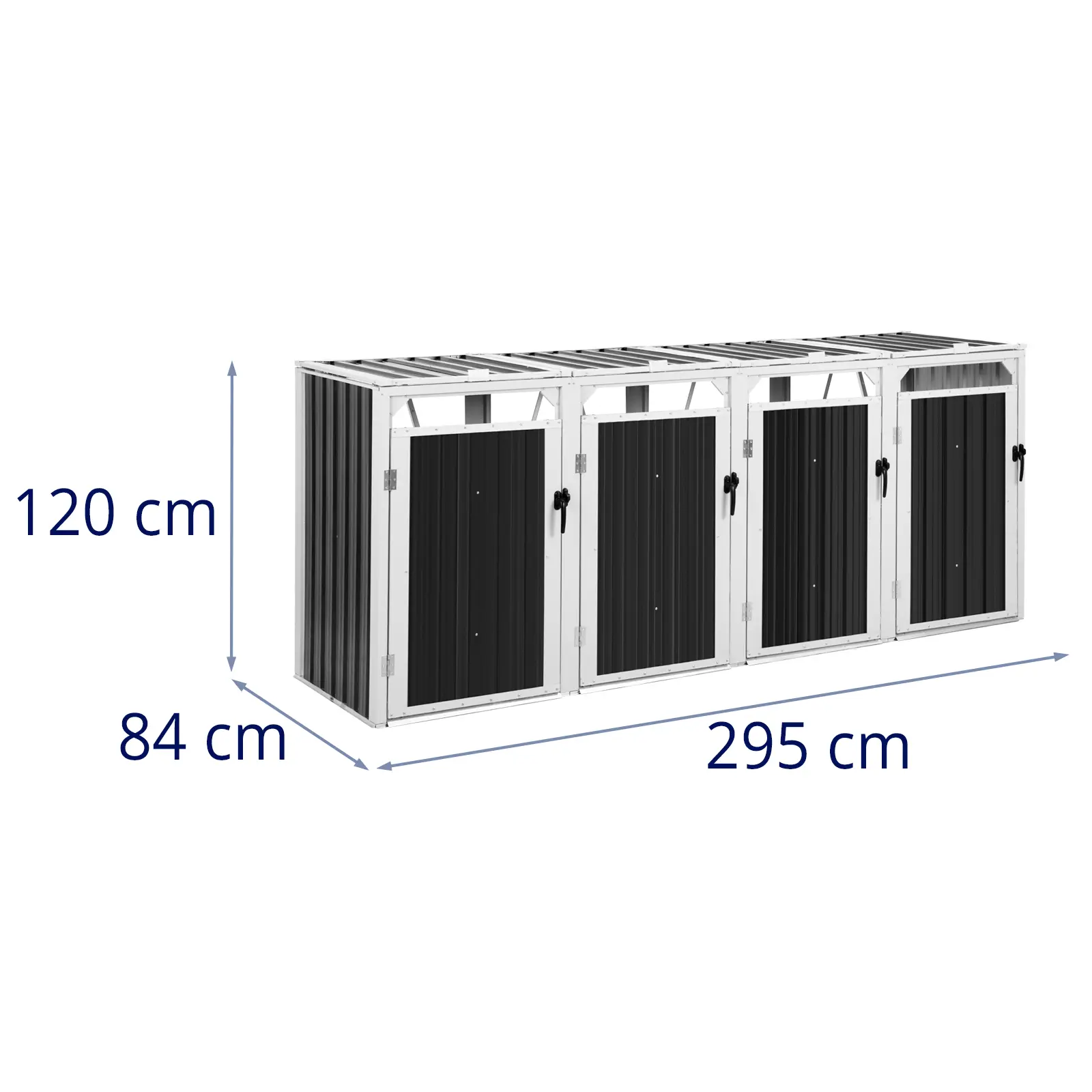 Container ombouw - 4 x 240 l - grijs