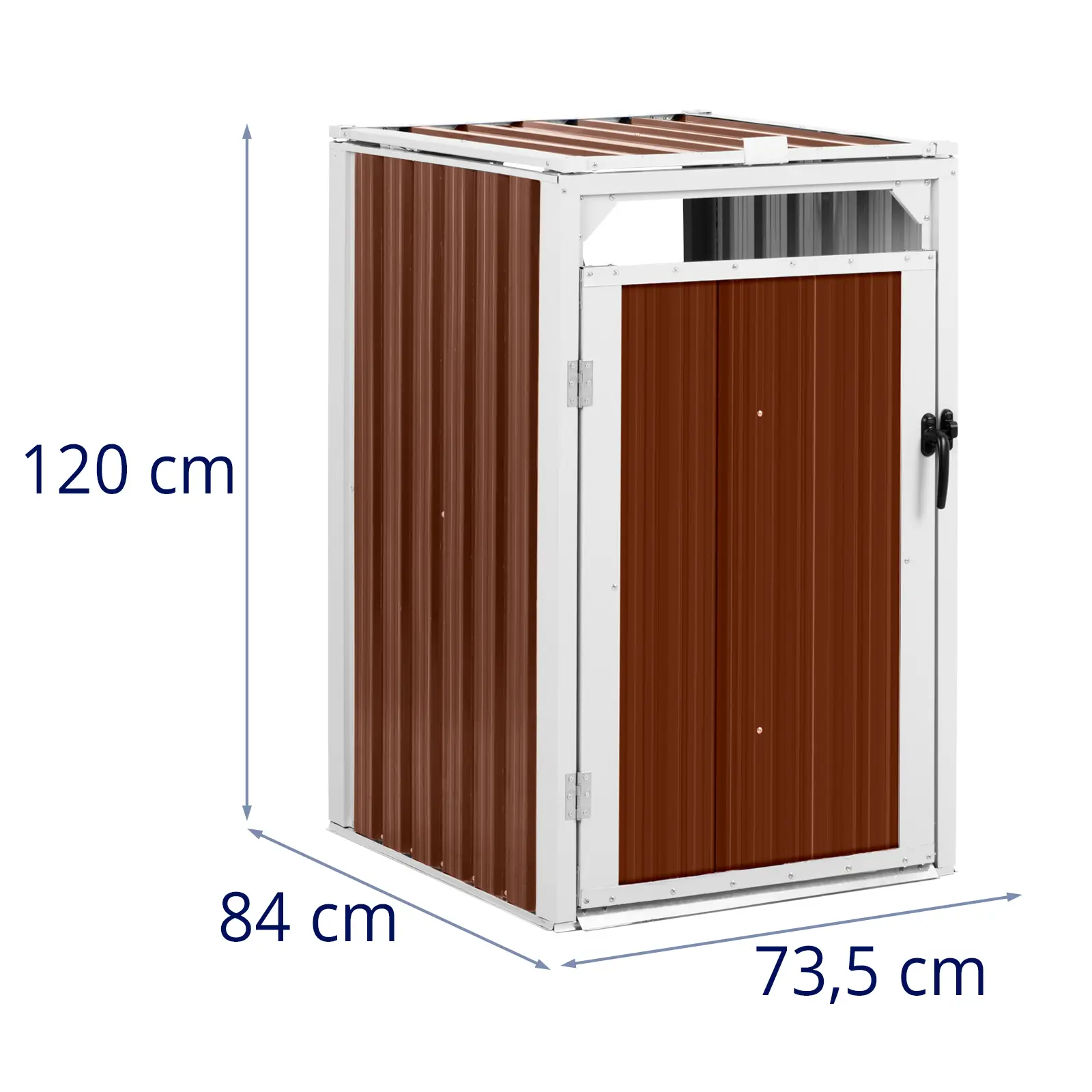 Cache-poubelle - 240 l - marron