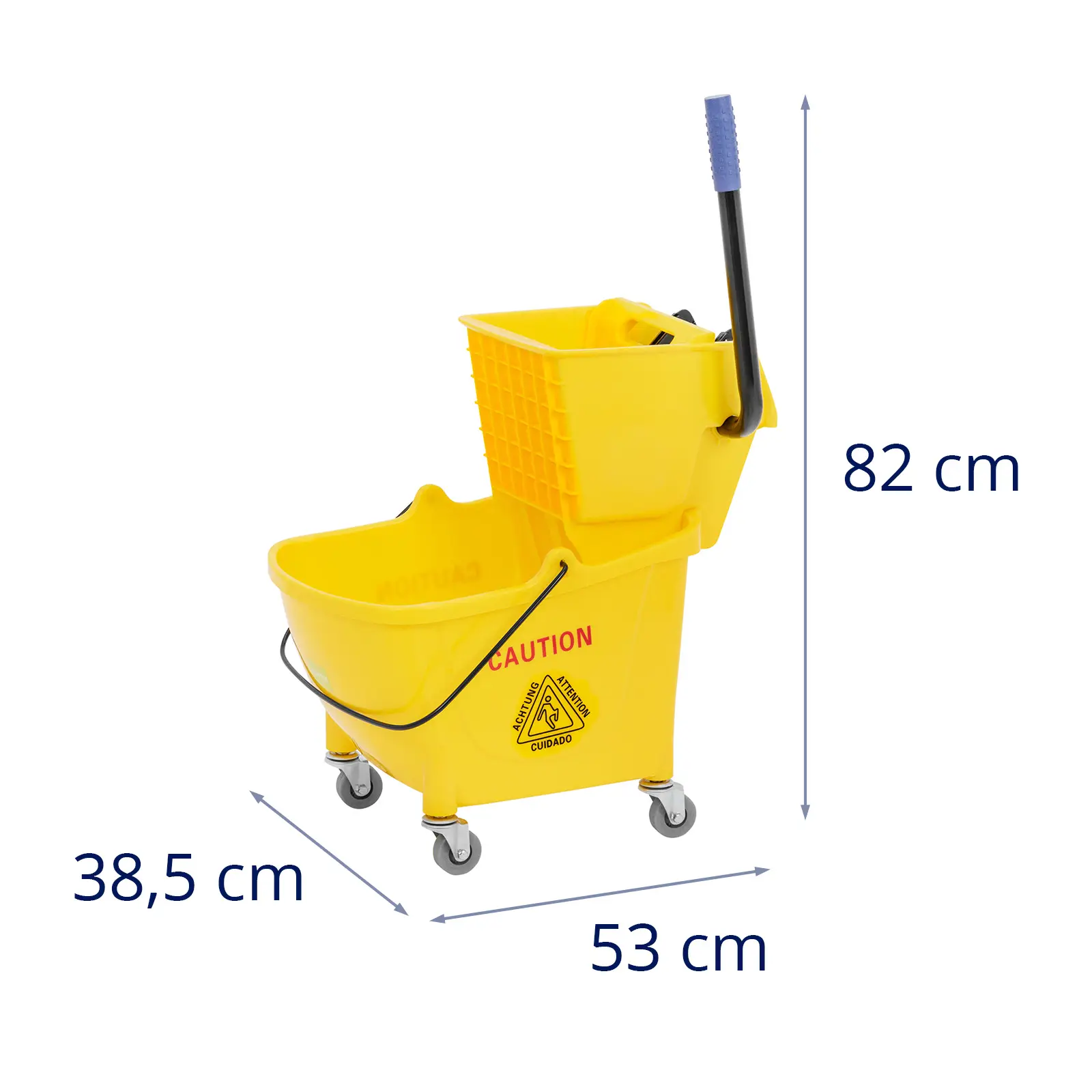 Úklidový vozík s lisem na mop - 24 l (Barva: Žlutá)