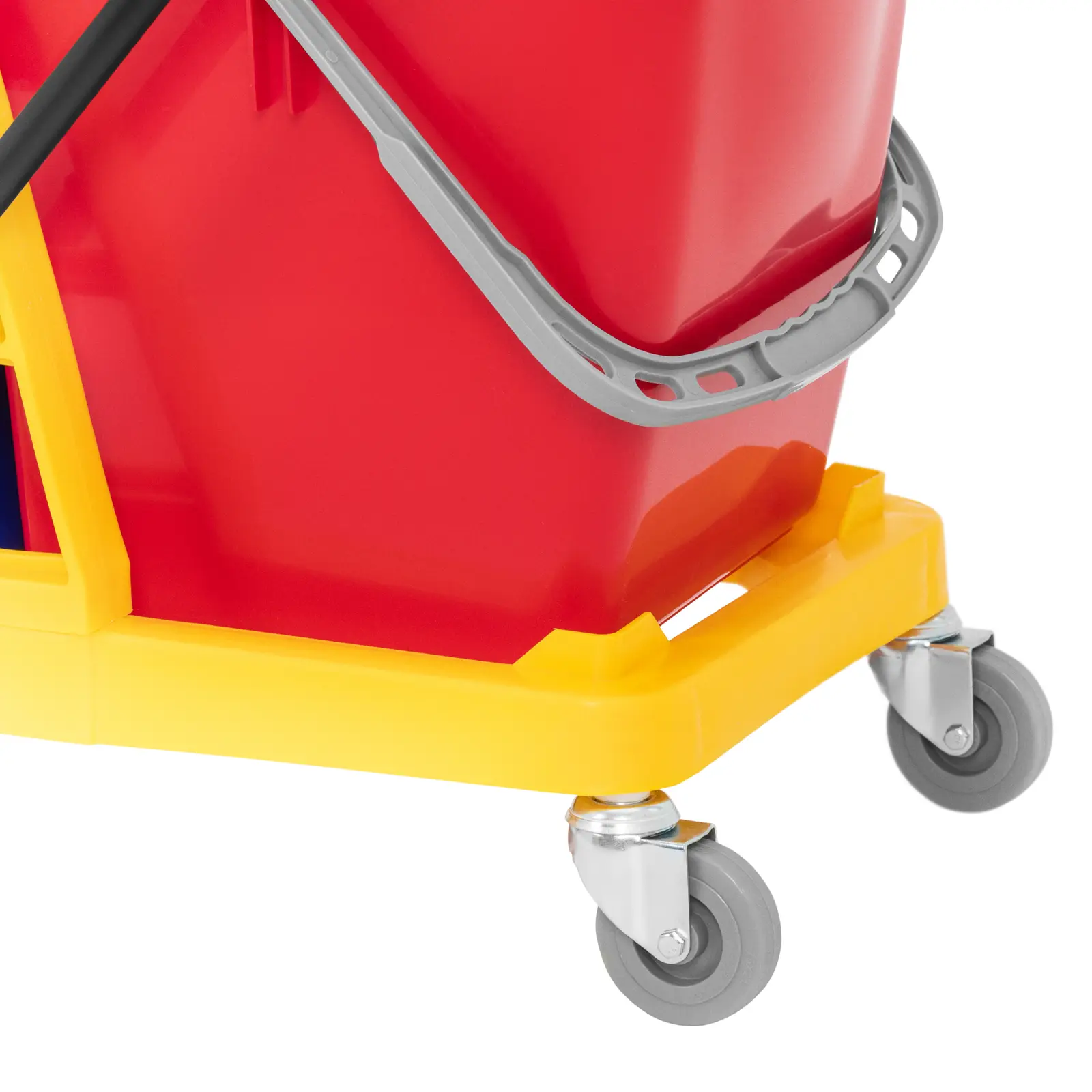 Úklidový vozík s lisem na mop - 2 vědra - 60 l (Počet koleček: 4 Pc)