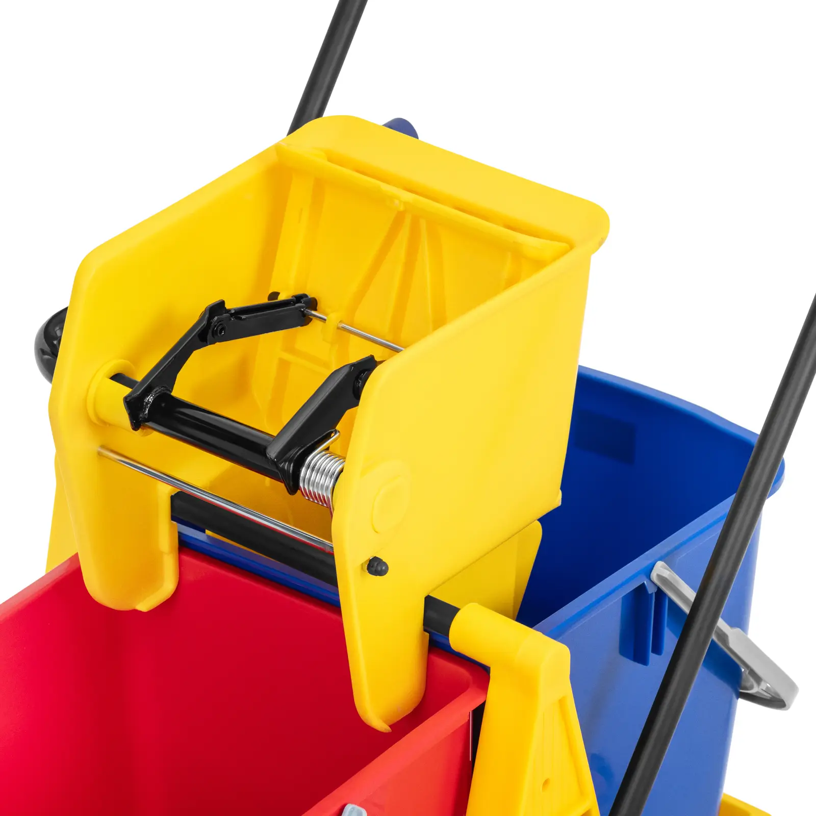 Úklidový vozík s lisem na mop - 2 vědra - 60 l (Materiál: Plast)