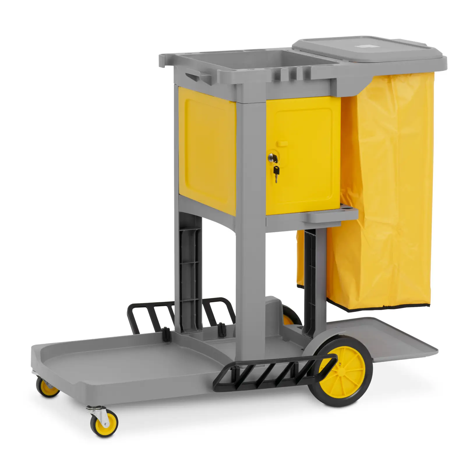 Factory second Cleaning Trolley - with laundry bag - lockable compartment