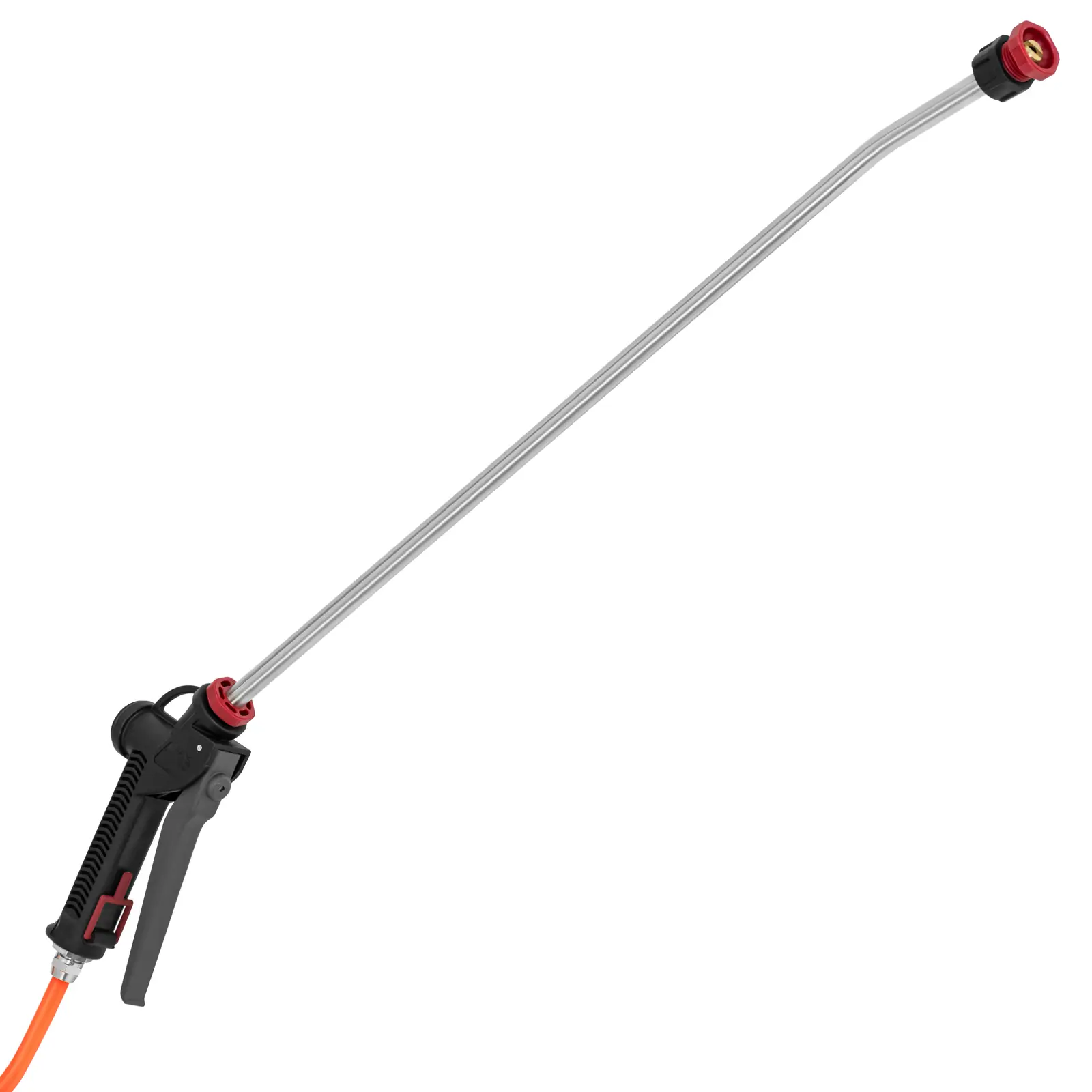 Tlakový postřikovač s tlakovou nádobou - 50 l - 10m hadice - 2 kolečka (Délka hadice: 10 cm)