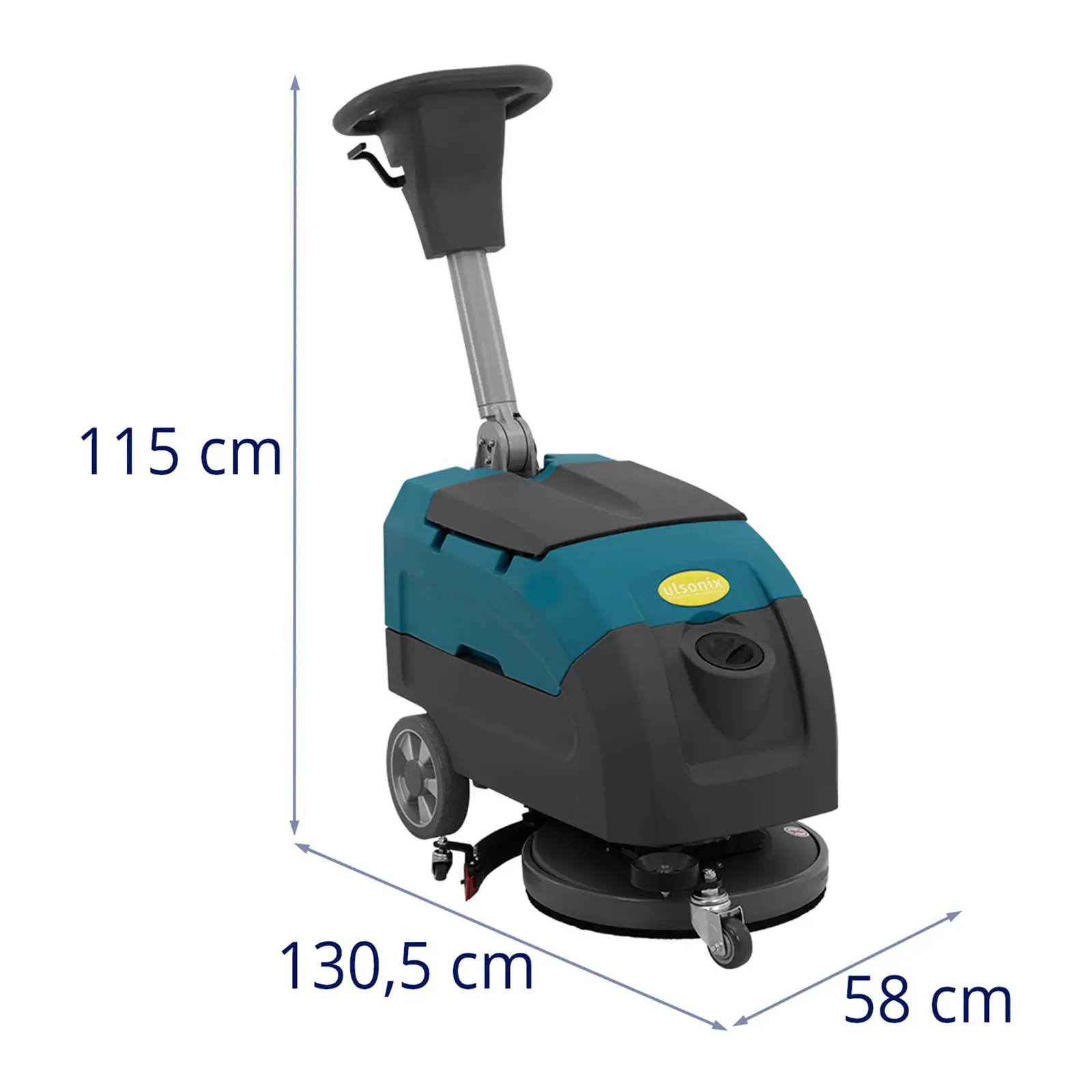 Fregadora aspiradora industrial con batería - 40 cm - 2200 m²/h - 160 rpm