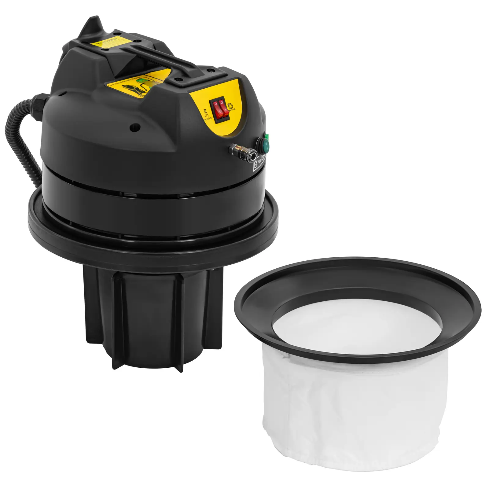 Parní čistič - 3 000 W - funkce vysávání a sušení (Barva: Černá)